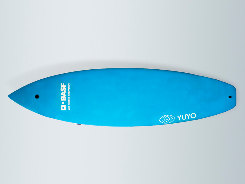 A surfing board 3D printed with the Ultrafuse rPET filament